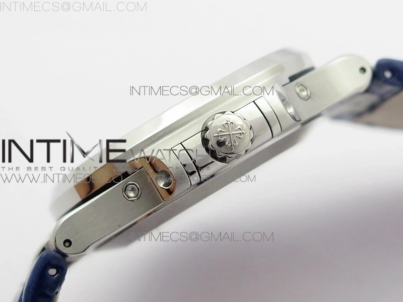 NAUTILUS 5726 SS GRF 1:1 BEST EDITION BLUE DIAL WORKING ANNUAL CALENDARON BLUE LEATHER STARP A.324 V2